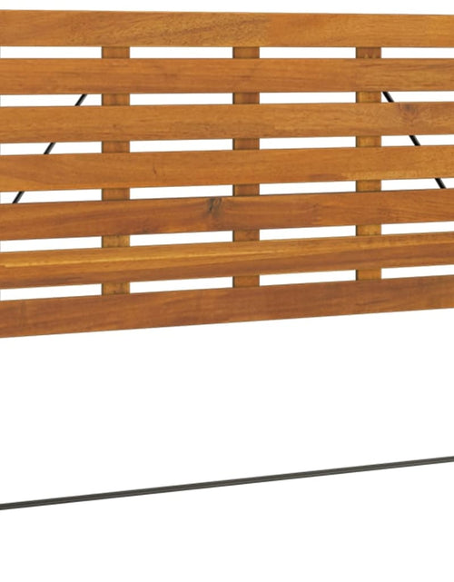 Încărcați imaginea în vizualizatorul Galerie, Masă bistro pliabilă, 100x54x71 cm, lemn masiv de acacia &amp; oțel - Lando
