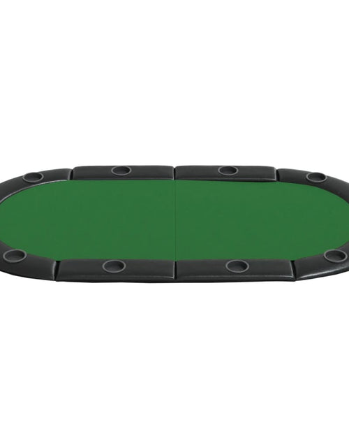 Încărcați imaginea în vizualizatorul Galerie, Blat masă de poker, 10 jucători, pliabil, verde, 208x106x3 cm - Lando
