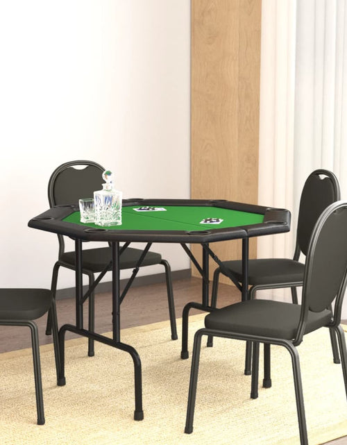 Загрузите изображение в средство просмотра галереи, Masă de poker pliabilă, 8 jucători, verde, 108x108x75 cm - Lando
