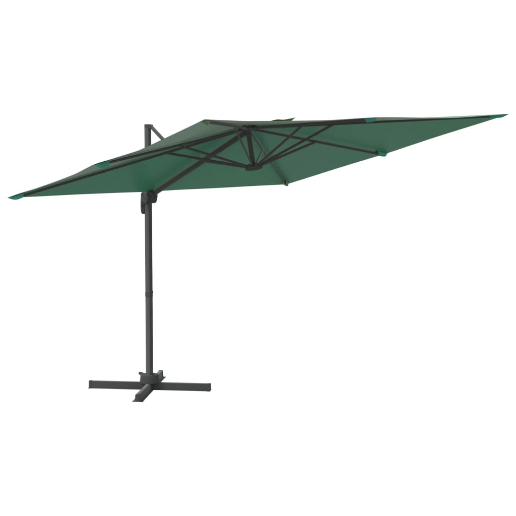 Umbrelă în consolă, stâlp din aluminiu, verde, 400x300 cm Lando - Lando