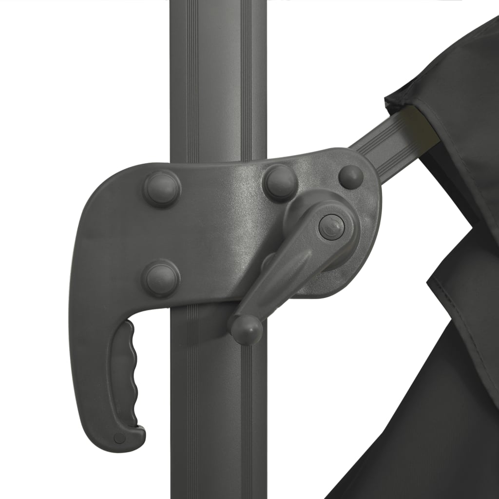 Umbrelă în consolă, stâlp din aluminiu, negru, 400x300 cm - Lando