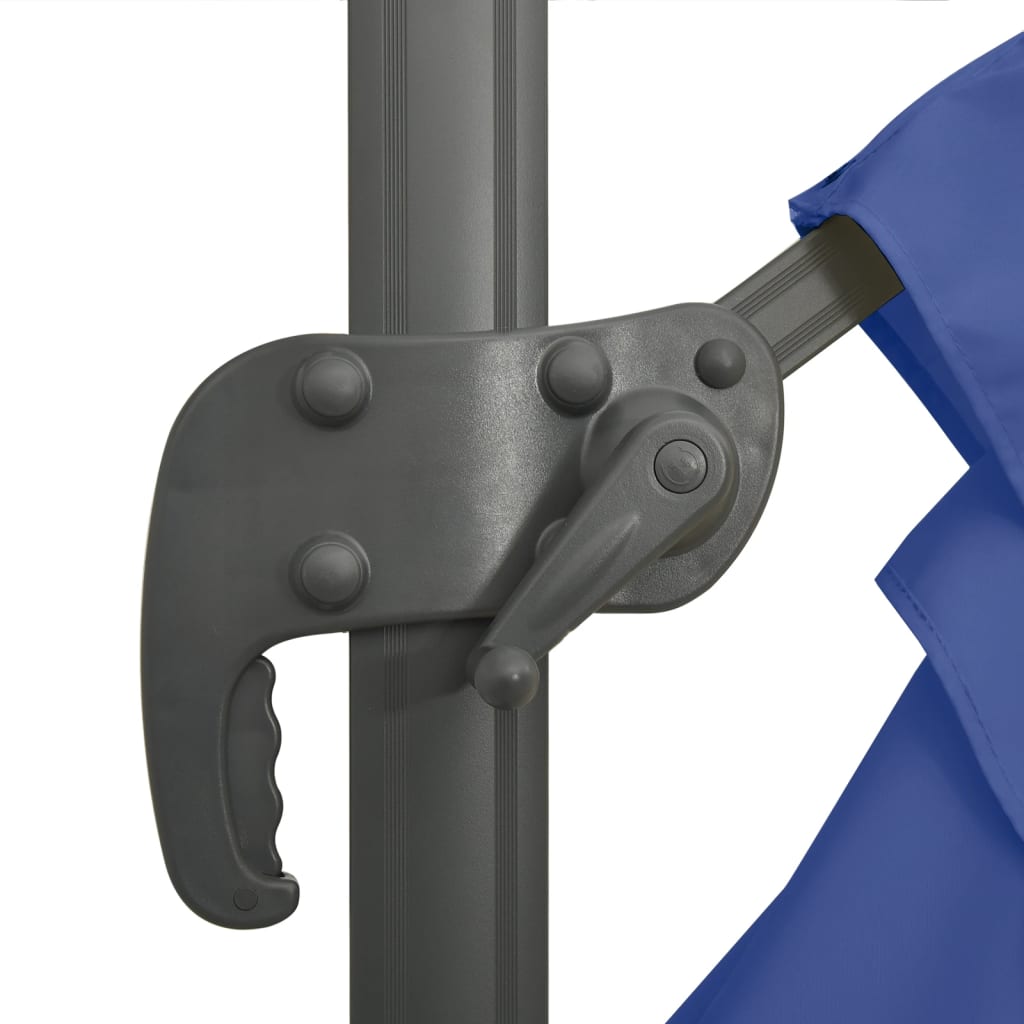Umbrelă suspendată, stâlp aluminiu, albastru azuriu, 400x300 cm - Lando