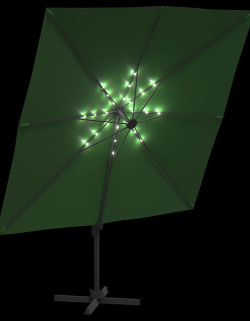 Încărcați imaginea în vizualizatorul Galerie, Umbrelă dublă în consolă cu LED, verde, 400x300 cm Lando - Lando
