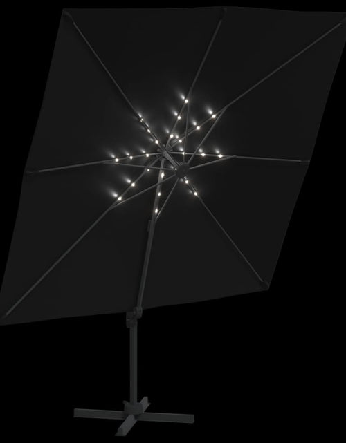 Încărcați imaginea în vizualizatorul Galerie, Umbrelă în consolă cu LED, negru, 400x300 cm Lando - Lando

