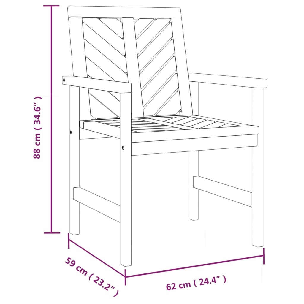 Set mobilier de grădină cu perne, 3 piese, lemn masiv acacia Lando - Lando