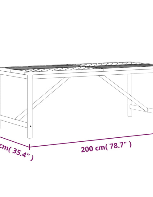 Загрузите изображение в средство просмотра галереи, Masa de sufragerie grădină 200x90x74 cm, lemn masiv de acacia - Lando
