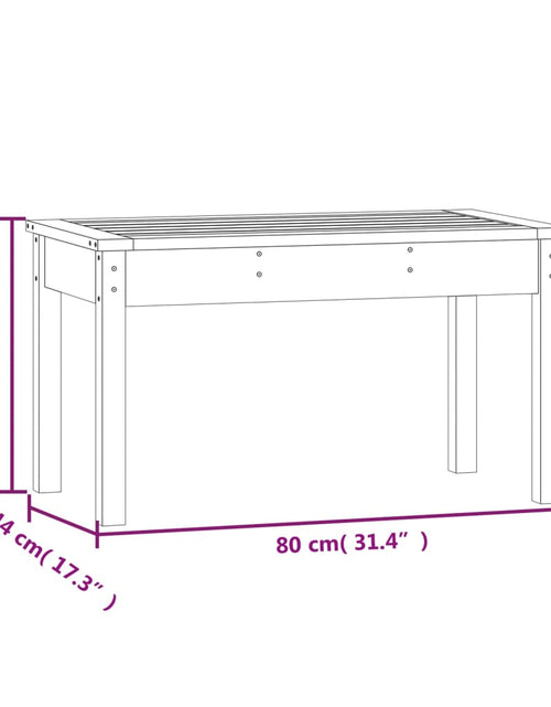 Încărcați imaginea în vizualizatorul Galerie, Bancă de grădină, 80x44x45 cm, lemn masiv Douglas - Lando
