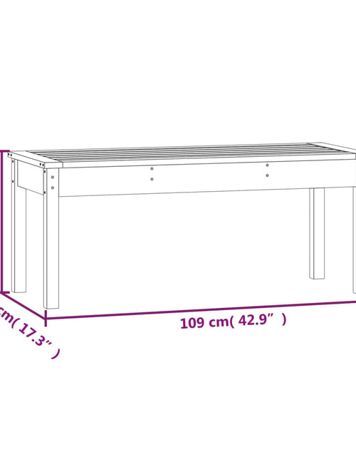 Încărcați imaginea în vizualizatorul Galerie, Bancă de grădină, 109x44x45 cm, lemn masiv Douglas - Lando
