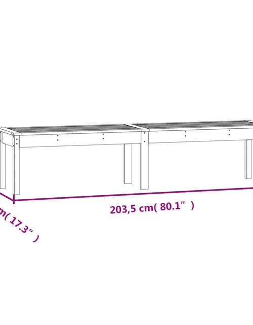 Încărcați imaginea în vizualizatorul Galerie, Bancă de grădină 2 locuri, 203,5x44x45 cm, lemn masiv Douglas - Lando
