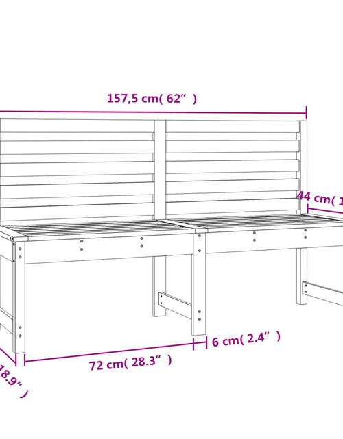 Încărcați imaginea în vizualizatorul Galerie, Bancă de grădină, gri, 157,5 cm, lemn masiv de pin - Lando
