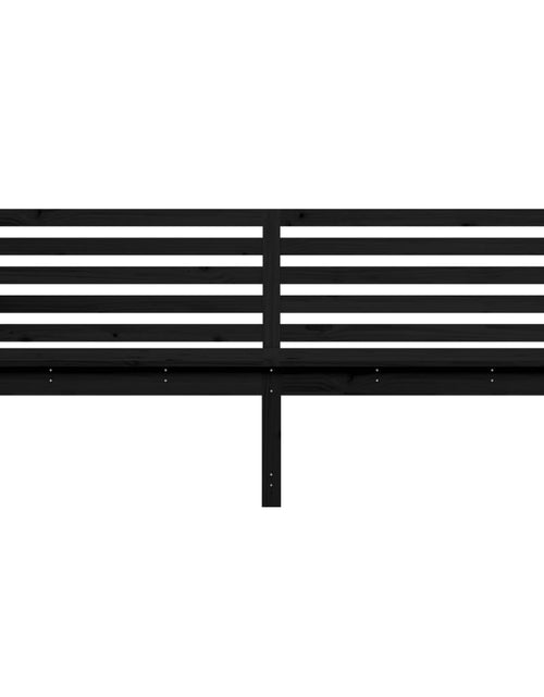 Încărcați imaginea în vizualizatorul Galerie, Bancă de grădină, negru, 201,5 cm, lemn masiv de pin - Lando
