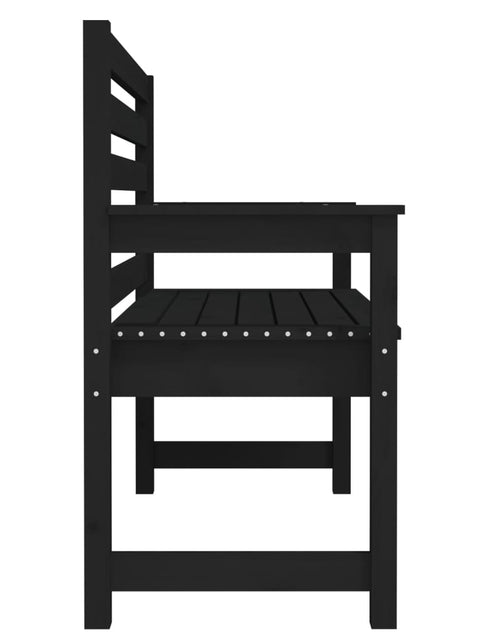 Загрузите изображение в средство просмотра галереи, Bancă de grădină, negru, 109x48x91,5 cm, lemn masiv de pin - Lando
