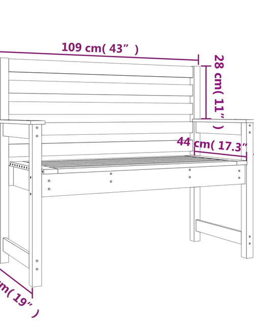 Încărcați imaginea în vizualizatorul Galerie, Bancă de grădină, 109x48x91,5 cm, lemn masiv Douglas - Lando
