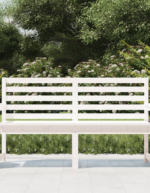 Încărcați imaginea în vizualizatorul Galerie, Bancă de grădină, alb, 159,5x48x91,5 cm, lemn masiv de pin - Lando
