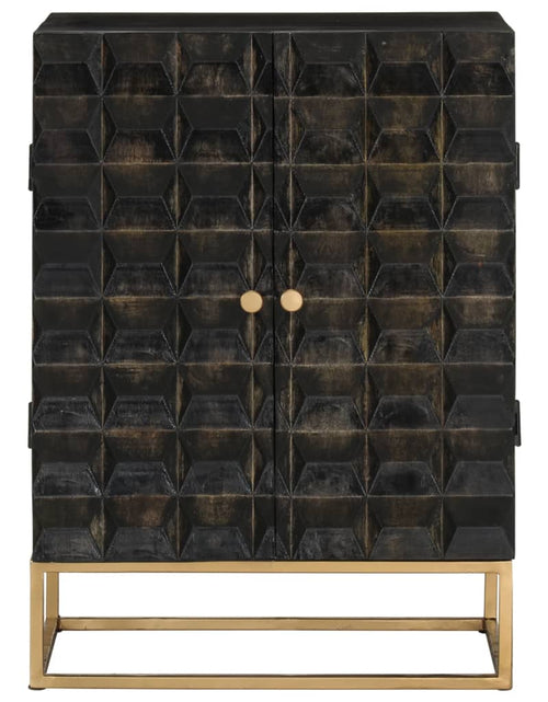 Încărcați imaginea în vizualizatorul Galerie, Servantă, negru, 55x34x75 cm, lemn masiv de mango ș
