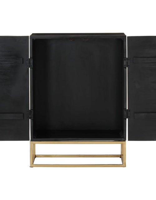 Încărcați imaginea în vizualizatorul Galerie, Servantă, negru, 55x34x75 cm, lemn masiv de mango ș
