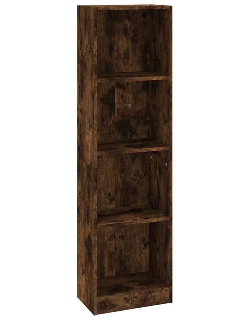 Încărcați imaginea în vizualizatorul Galerie, Bibliotecă 4 niveluri stejar fumuriu 40x24x143 cm lemn compozit Lando - Lando
