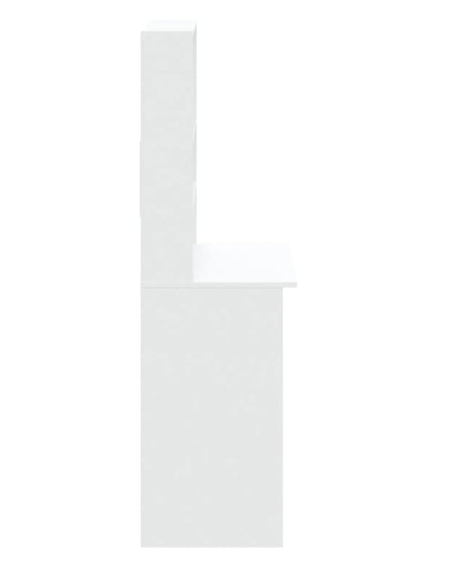 Încărcați imaginea în vizualizatorul Galerie, Birou cu rafturi, alb, 102x45x148 cm, lemn compozit - Lando
