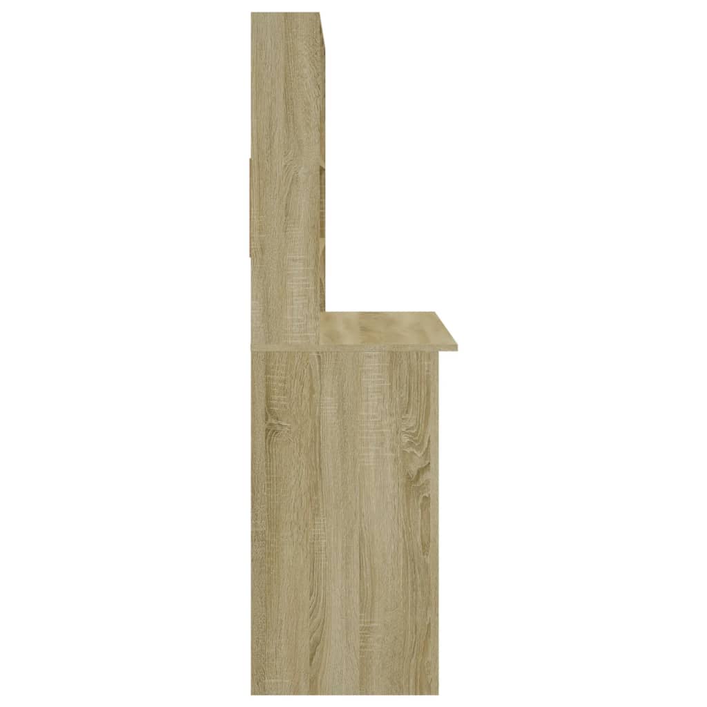 Birou cu rafturi, stejar sonoma, 102x45x148 cm, lemn compozit - Lando