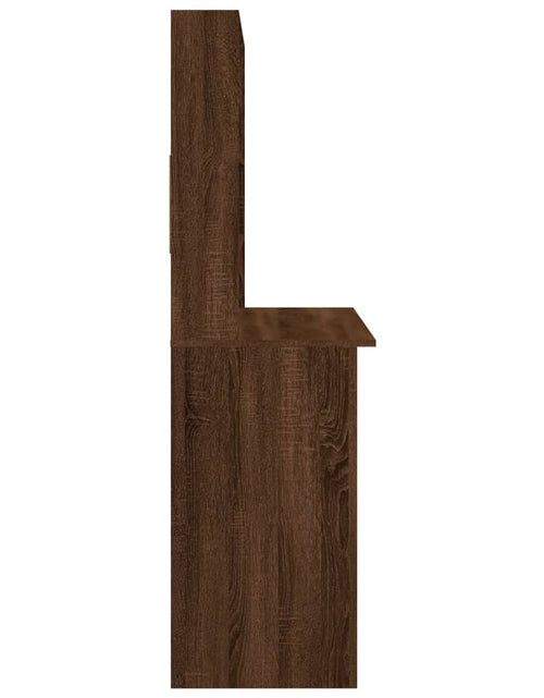 Încărcați imaginea în vizualizatorul Galerie, Birou cu rafturi, stejar maro, 102x45x148 cm, lemn compozit - Lando
