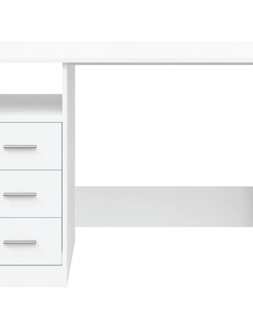 Încărcați imaginea în vizualizatorul Galerie, Birou cu sertare, alb, 102x50x76 cm, lemn prelucrat - Lando

