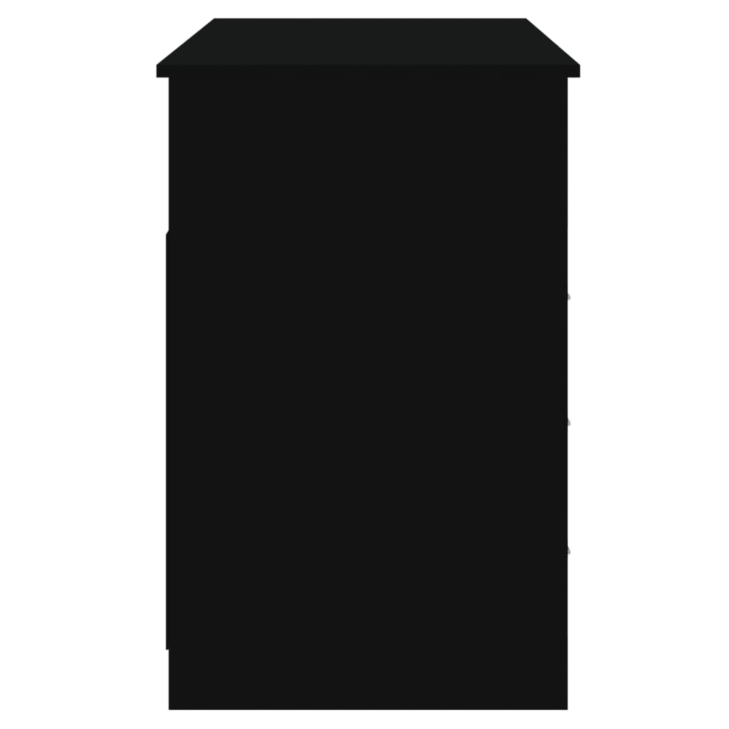 Birou cu sertare, negru, 102x50x76 cm, lemn prelucrat - Lando