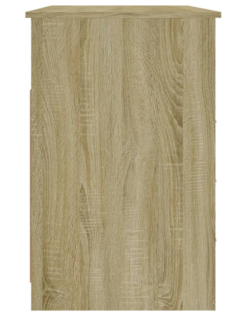 Încărcați imaginea în vizualizatorul Galerie, Birou cu sertare, stejar sonoma, 102x50x76 cm, lemn prelucrat - Lando
