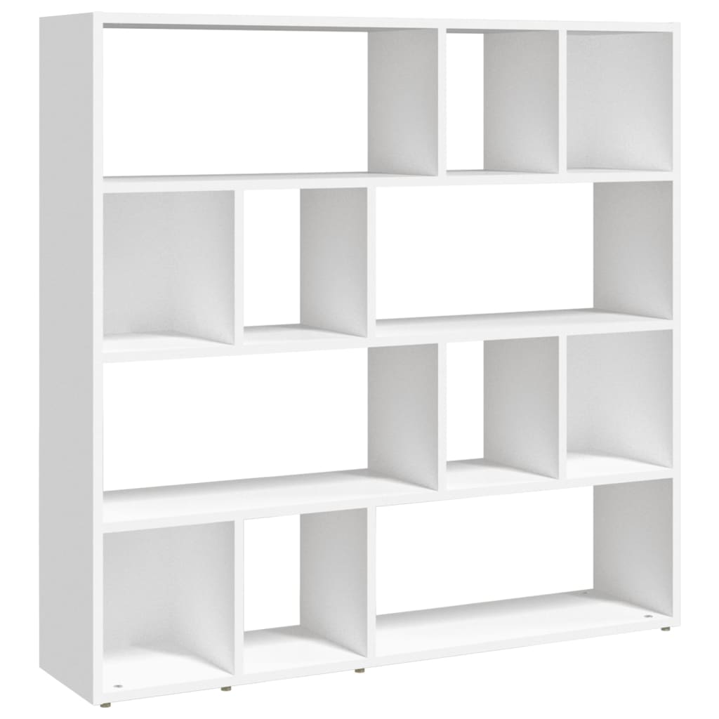 Bibliotecă/Separator cameră, alb, 105x24x102 cm - Lando