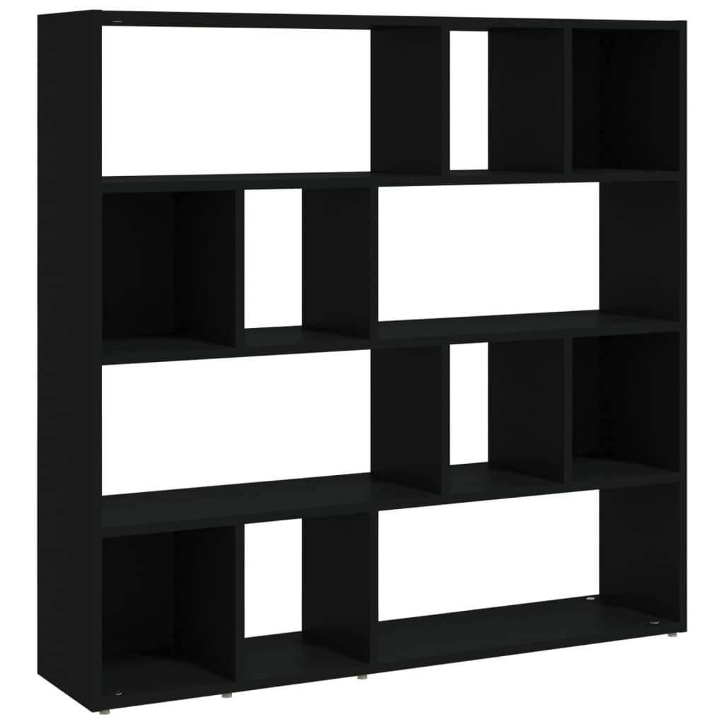 Bibliotecă/Separator cameră, negru, 105x24x102 cm - Lando