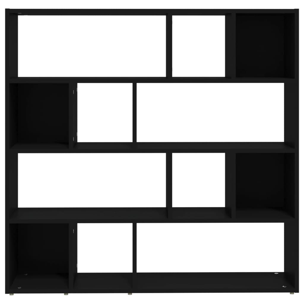 Bibliotecă/Separator cameră, negru, 105x24x102 cm - Lando