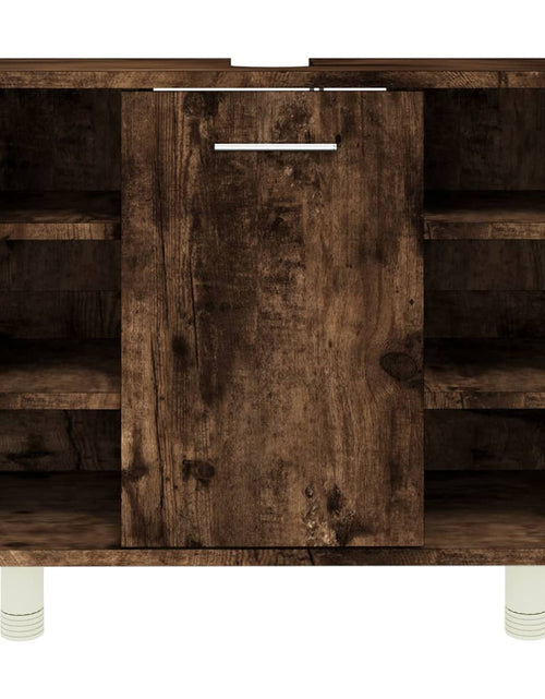 Încărcați imaginea în vizualizatorul Galerie, Dulap de baie, stejar fumuriu, 60x32x53,5 cm, lemn compozit - Lando
