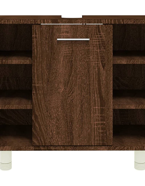 Încărcați imaginea în vizualizatorul Galerie, Dulap de baie, stejar maro, 60x32x53,5 cm, lemn compozit - Lando
