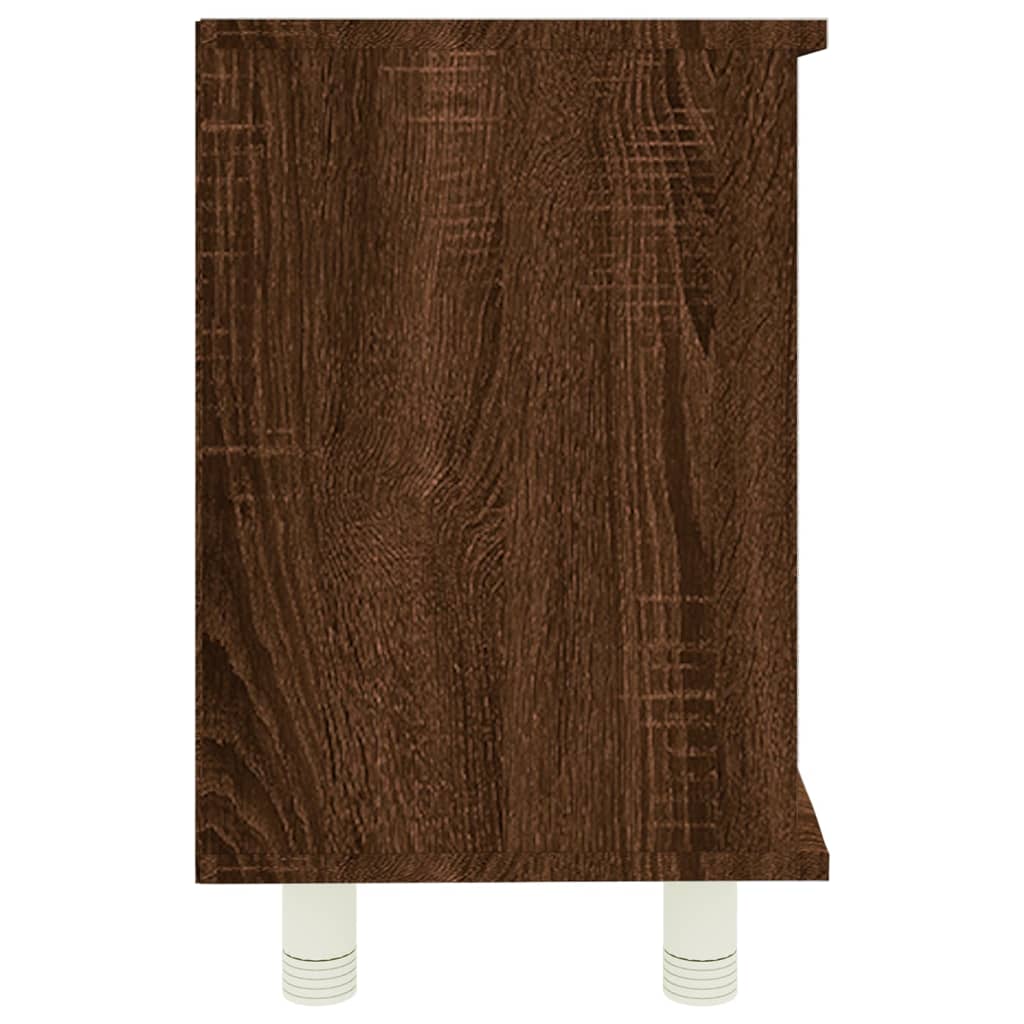 Dulap de baie, stejar maro, 60x32x53,5 cm, lemn compozit - Lando