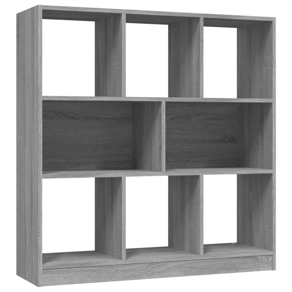 Bibliotecă, gri sonoma, 97,5x29,5x100 cm, lemn prelucrat Lando - Lando