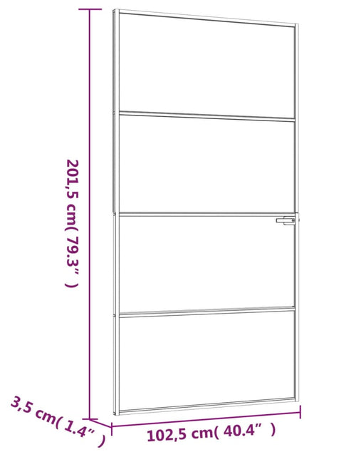 Загрузите изображение в средство просмотра галереи, Ușă de interior negru 102x201,5cm sticlă securiz./aluminiu slim - Lando
