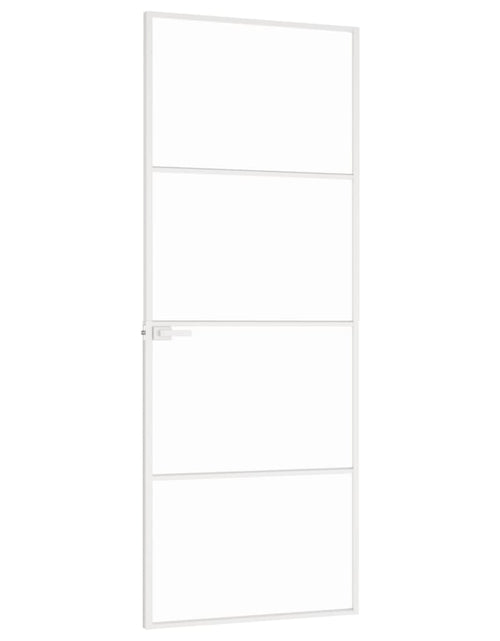 Încărcați imaginea în vizualizatorul Galerie, Ușă de interior alb 76x201,5 cm sticlă securiz. / aluminiu slim Lando - Lando
