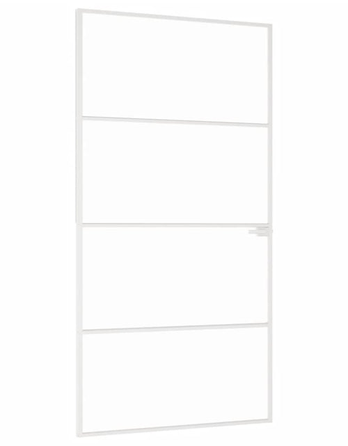 Încărcați imaginea în vizualizatorul Galerie, Ușă de interior alb 102x201,5 cm sticlă securiz./aluminiu slim Lando - Lando
