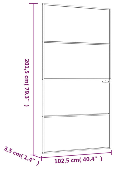Încărcați imaginea în vizualizatorul Galerie, Ușă de interior alb 102x201,5 cm sticlă securiz./aluminiu slim Lando - Lando
