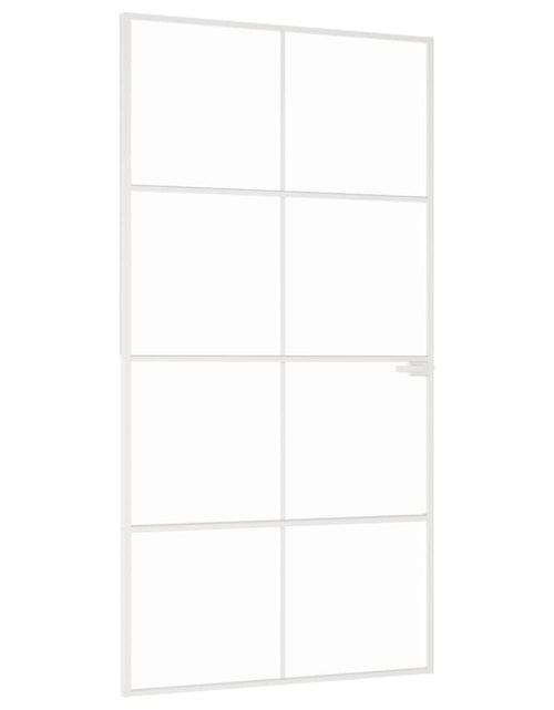 Загрузите изображение в средство просмотра галереи, Ușă de interior alb 102x201,5 cm sticlă securiz./aluminiu slim Lando - Lando
