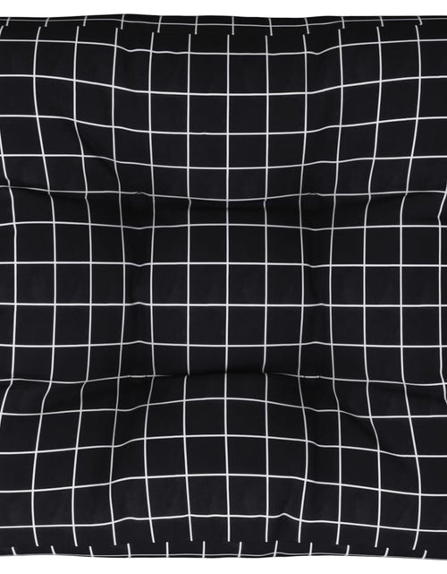 Încărcați imaginea în vizualizatorul Galerie, Pernă de paleți, negru, carouri, 50x50x12 cm, textil Lando - Lando
