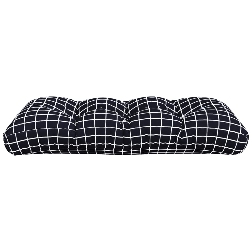 Pernă canapea din paleți, pătrățele, negru 120x40x12cm , textil Lando - Lando