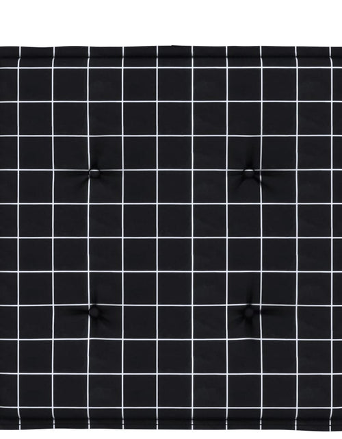 Încărcați imaginea în vizualizatorul Galerie, Perne scaun grădină 4 buc negru model carouri 40x40x3 cm textil Lando - Lando
