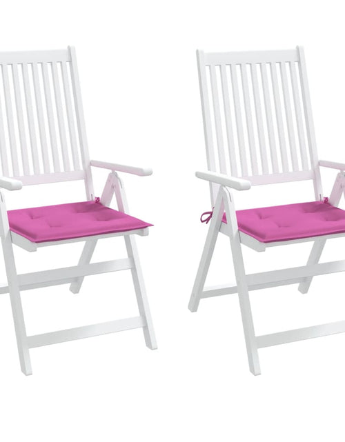 Încărcați imaginea în vizualizatorul Galerie, Perne scaun de grădină, roz, 2 buc., 40x40x3 cm, textil Lando - Lando
