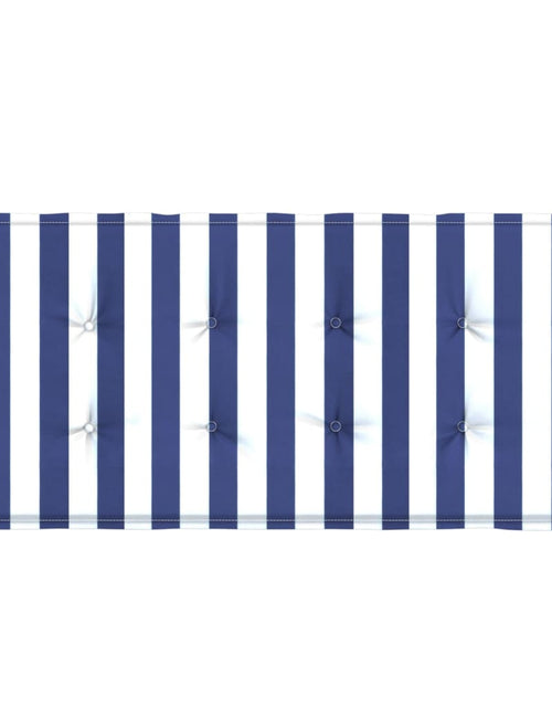 Încărcați imaginea în vizualizatorul Galerie, Pernă bancă grădină, albastru&amp;alb, 120x50x3 cm, textil oxford Lando - Lando
