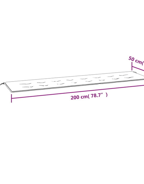 Загрузите изображение в средство просмотра галереи, Pernă bancă de grădină, model frunze, 200x50x3 cm, textil Lando - Lando

