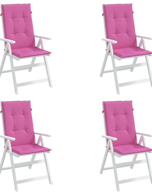 Încărcați imaginea în vizualizatorul Galerie, Perne de scaun spătar înalt, 4 buc., roz, textil Lando - Lando
