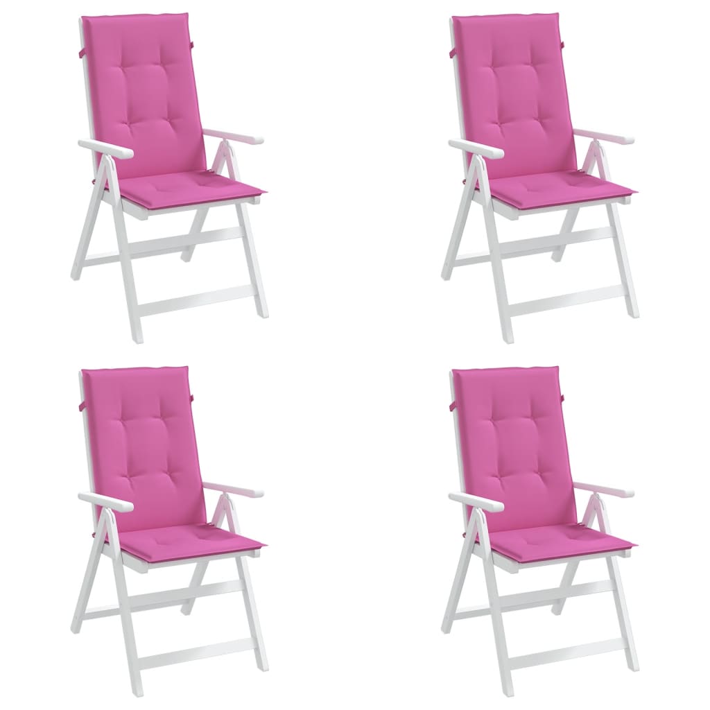 Perne de scaun spătar înalt, 4 buc., roz, textil Lando - Lando