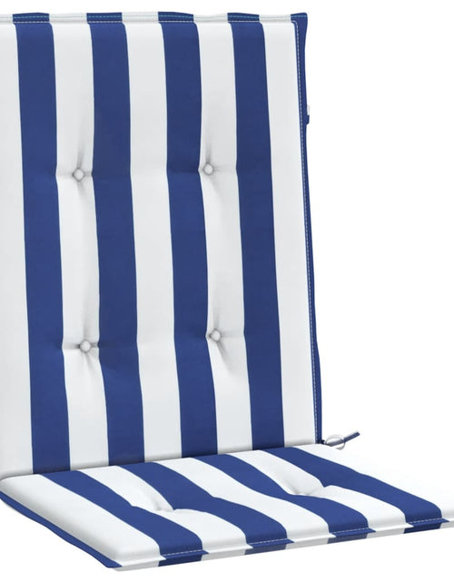 Загрузите изображение в средство просмотра галереи, Perne de scaun cu spătar mic 2 buc. albastru&amp;alb textil dungi Lando - Lando

