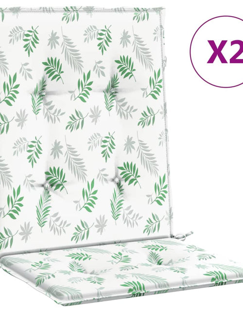 Încărcați imaginea în vizualizatorul Galerie, Perne de scaun spătar jos, 2 buc., model frunze, textil Lando - Lando
