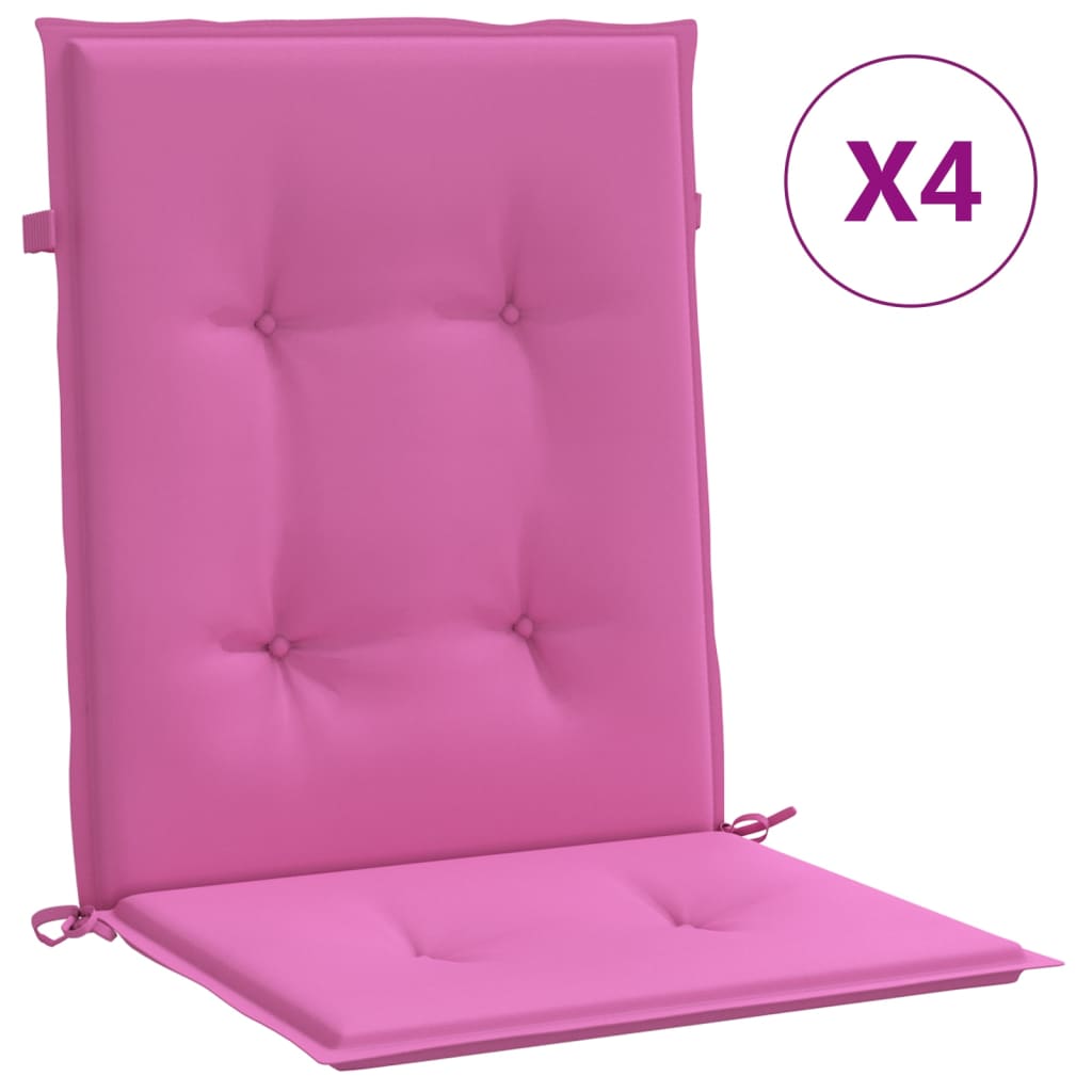 Perne pentru scaune cu spătar mic, 4 buc., roz, textil Lando - Lando